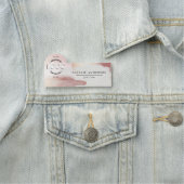 Pink girly rose gold modern stylish 名札 (インサイチュ)