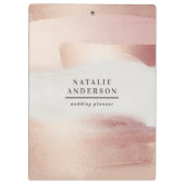 Pink girly rose gold modern stylish elegant クリップボード (裏面)