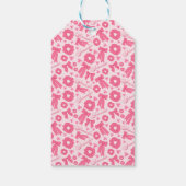 Pink Girly Scrunchies Pattern Cute Hair Accessory  ギフトタグ (裏面)