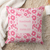 Pink Girly Scrunchies Pattern Cute Hair Accessory  クッション (ブランケット)