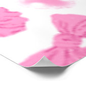 Pink Girly Scrunchies Pattern Cute Hair Accessory  ポスター (角)