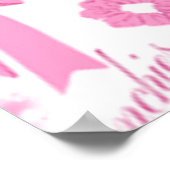 Pink Girly Scrunchies Pattern Cute Hair Accessory ポスター (角)