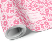 Pink Girly Scrunchies Pattern Cute Hair Accessory ラッピングペーパー (ロールコーナー)