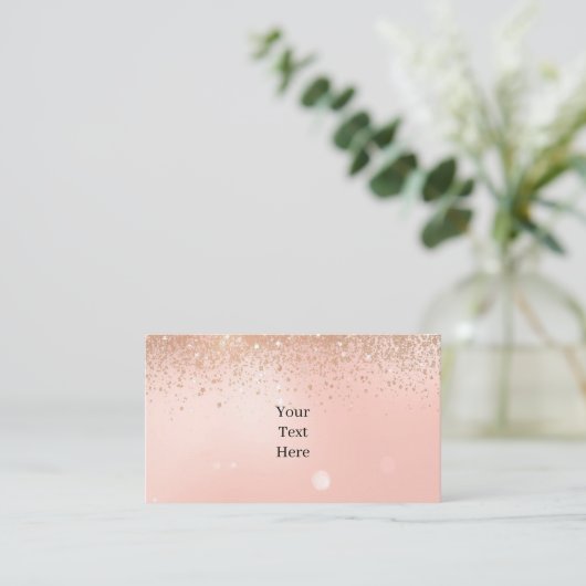 Pink Glam Beauty Business Card 名刺 (スタンド正面)