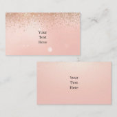 Pink Glam Beauty Business Card 名刺 (正面/裏面)