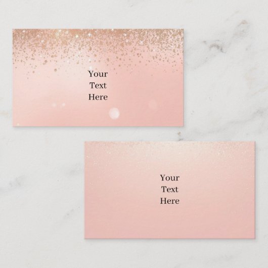Pink Glam Beauty Business Card 名刺 (正面/裏面)
