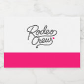 Pink Glam Rodeo Crew Western Bachelorette Party リキュールボトルラベル (シングルラベル)