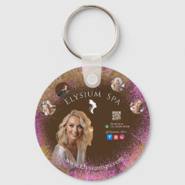 Pink Glitter Beauty Wellness Facial Treatment Gift キーホルダー