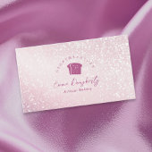 Pink Glitter Bread Logo Bakery 名刺