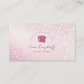 Pink Glitter Bread Logo Bakery 名刺 (正面)