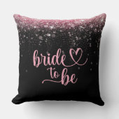 Pink Glitter Bridal Shower Cushion クッション (正面)