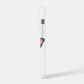 pink glitter butterfly iPhoneケース (左側面)