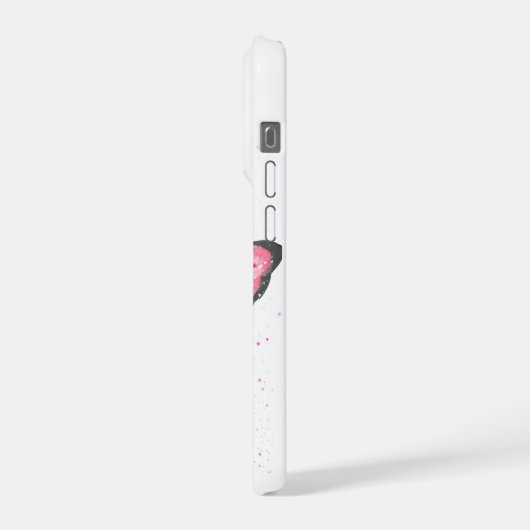pink glitter butterfly iPhoneケース (左側面)