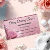 pink Glitter Classy Cleaning Services 名刺