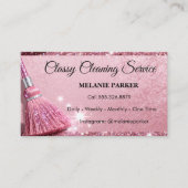 pink Glitter Classy Cleaning Services 名刺 (正面)