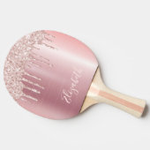 Pink glitter drip 卓球ラケット (横)