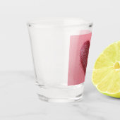 Pink glitter heart shot glasses. ショットグラス (左)