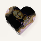 Pink Glitter Leonardo Da Vinci Gioconda ノートブック (正面)