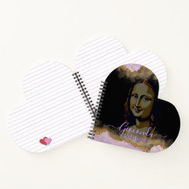 Pink Glitter Leonardo Da Vinci Gioconda ノートブック