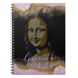 Pink Glitter Leonardo Da Vinci Gioconda ノートブック