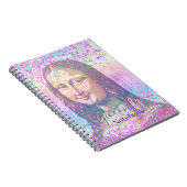 Pink Glitter Leonardo Da Vinci Gioconda ノートブック (右側)