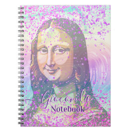 Pink Glitter Leonardo Da Vinci Gioconda ノートブック