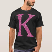Pink Glitter Letter Tシャツ (正面)
