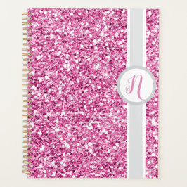 Pink Glitter Monogram Planner プランナー手帳