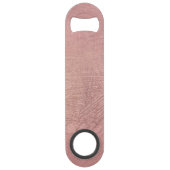 pink glitter monogram rose gold sparkle スピード栓抜き (裏面)