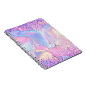 Pink Glitter Pastel Custom ノートブック (右側)
