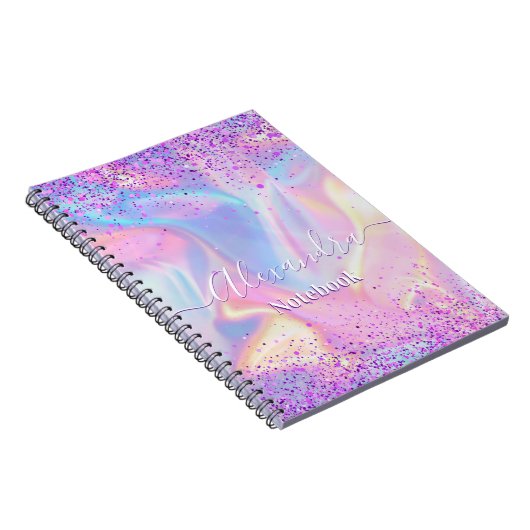 Pink Glitter Pastel Custom  ノートブック (右側)