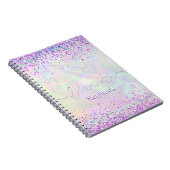 Pink Glitter Pastel Custom ノートブック (右側)