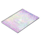 Pink Glitter Pastel Custom ノートブック (左側)