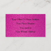 Pink Glitter PurpleHair Salon Spa Hairdresser  名刺 (裏面)