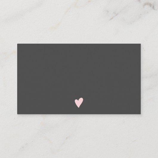 Pink glitter sparkles gradient order thank you 名刺 (裏面)