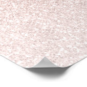 Pink Glitter Sweet 16 Welcome Sign Poster ポスター (角)