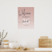 Pink Glitter Sweet 16 Welcome Sign Poster ポスター (キッチン)