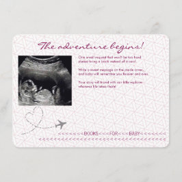 Pink Globe Passport Travel Books for Baby エンクロージャーカード