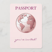 Pink Globe Passport Travel Books for Baby エンクロージャーカード (正面)