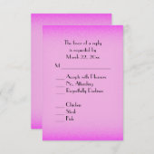 Pink Glowメニューの選択 出欠カード (正面/裏面)