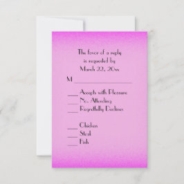 Pink Glowメニューの選択 出欠カード