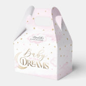 Pink Gold Baby of our Dreams Baby Shower フェイバーボックス (正面サイド)