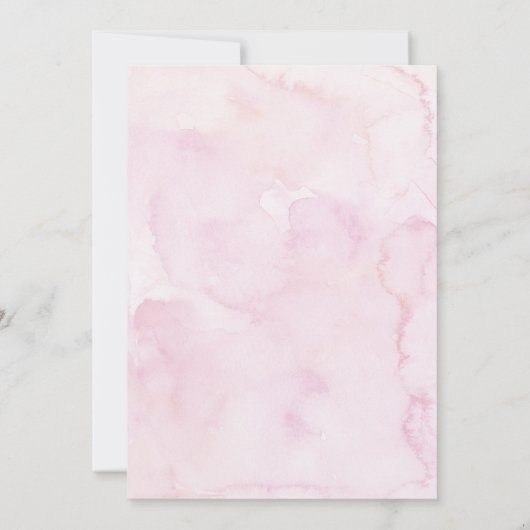 Pink Gold Bow Birthday 招待状 (裏面)