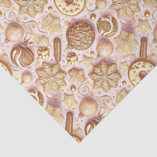 Pink Gold Christmas Pattern#12 ID1009 Wrapping 薄葉紙 (詳細)