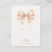 Pink & Gold Coquette Bow QR Jewelry Display TMF26 名刺 (正面)