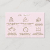 Pink Gold Crown Minimal Cake Care  名刺 (正面)