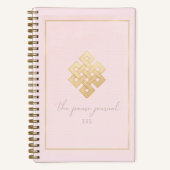 Pink & Gold Daily Reflection Journal ノートブック (正面)