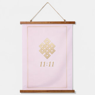 Pink & Gold Eternal Knot Hanging Tapestry 吊り下げ型タペストリー