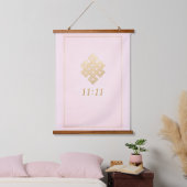 Pink & Gold Eternal Knot Hanging Tapestry 吊り下げ型タペストリー (寝室)