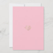 Pink Gold Floral Elegant Wedding Invitation 招待状 (裏面)